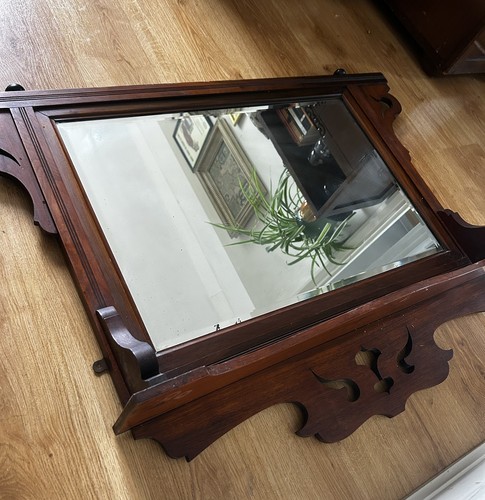 Edwardian over mantle mirror - mantle, /