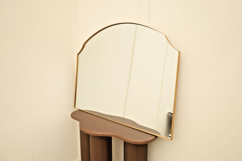 Gold arched over mantle wall - arched, over-mantle