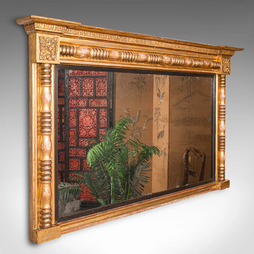 Large antique overmantle - antique,