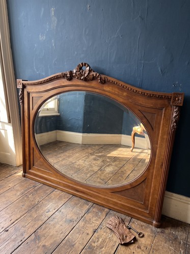 Antique over mantle mirror - antique,