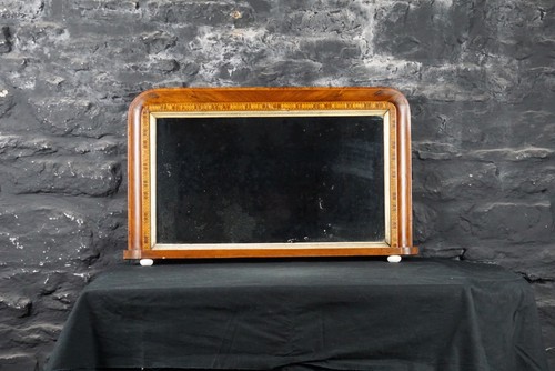 Antique over mantle mirror - mantle,