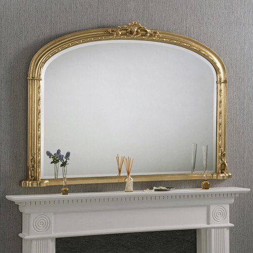 Large gold mirror - gold, arch