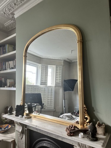 Gold over mantle mirror - mantle, 127cmx