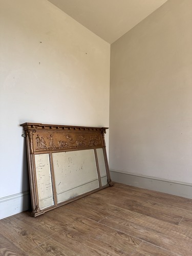 Antique over mantle - , mirror