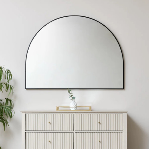 Large black arched - arched, wall