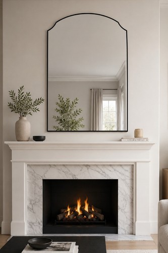 Black curved edge arched over - edge,