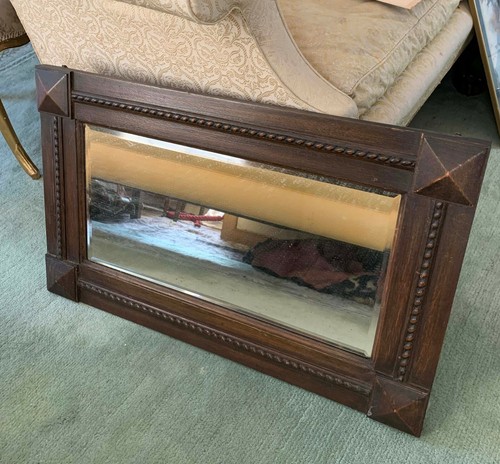 Antique oak over - oak, mirror