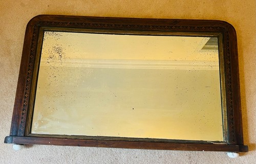 Antique over mantle mirror - antique,