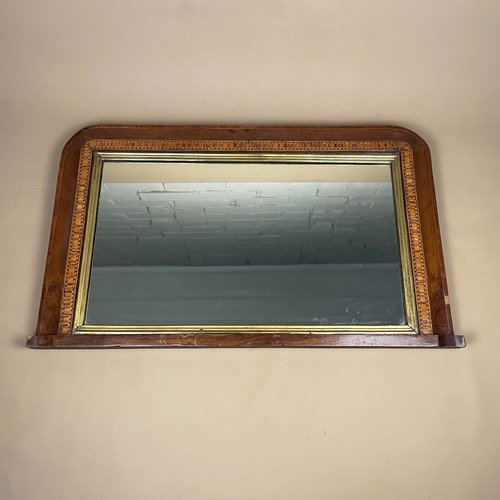 Antique mantle mirror - mantle,